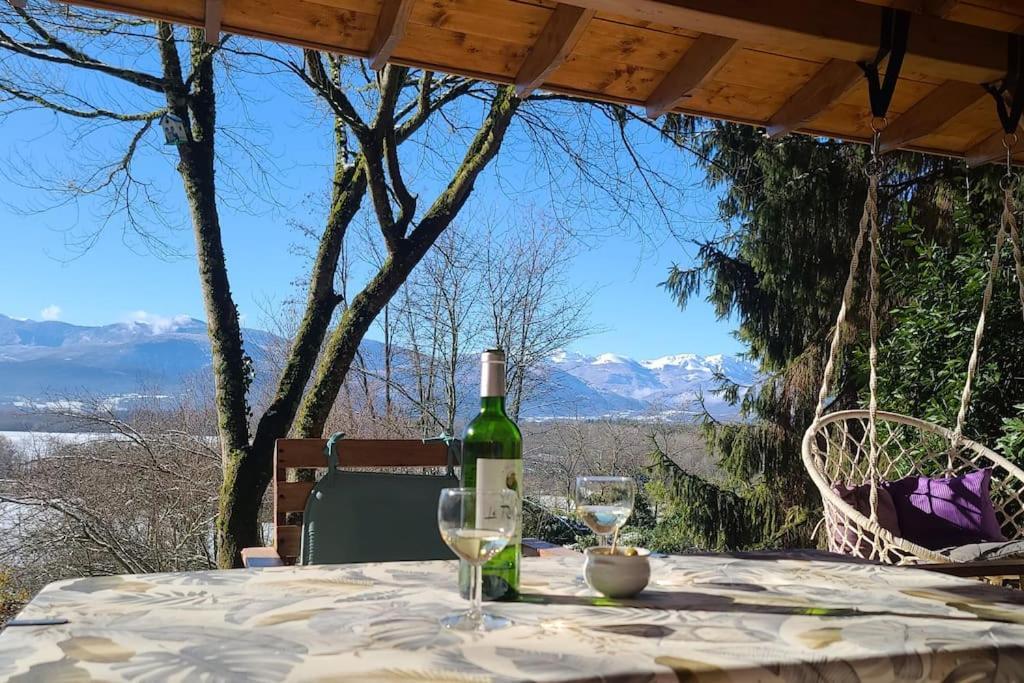 Chalet Dans Les Bois Avec Vue Sur Les Pyrenees